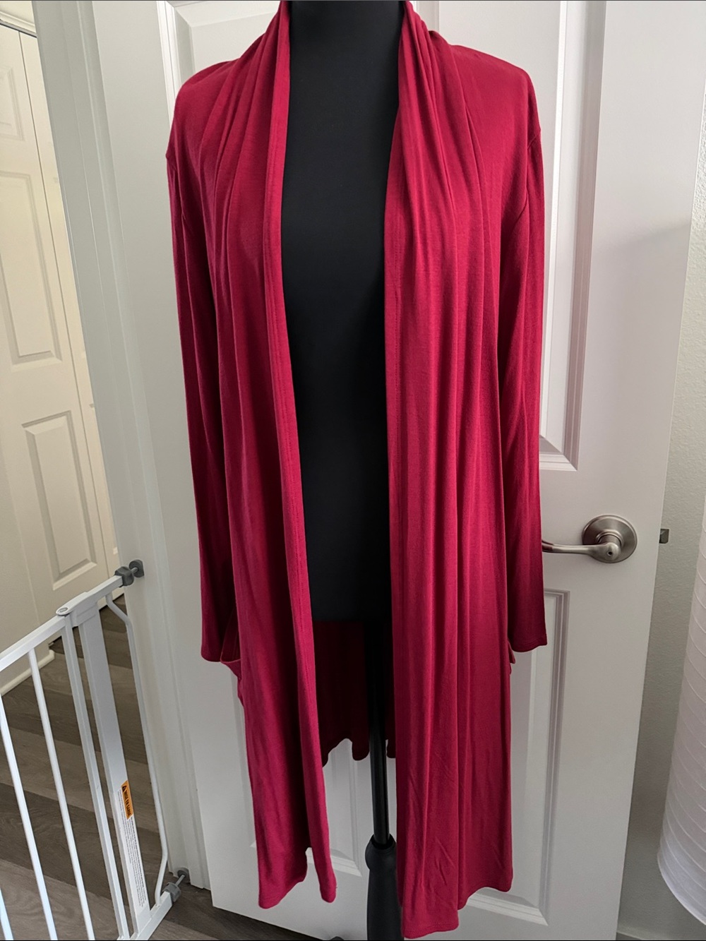 NWT Maroon Open-Front Women's Cardigan Sweater.